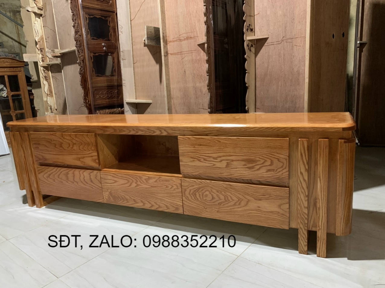 Kệ tivi gỗ sồi 1m6, 1m8, 2m, 2m2