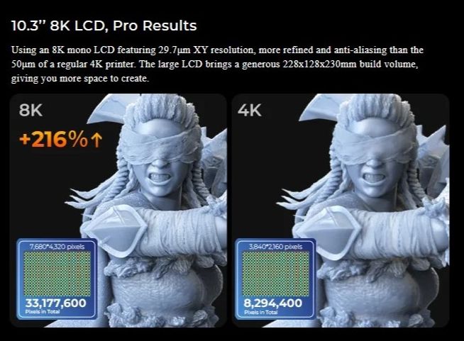 Creality Halot Mage Pro 8K 10.3 inch 3D resin printer