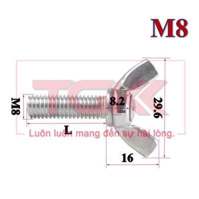 Bulong tai hồng mạ kẽm M8