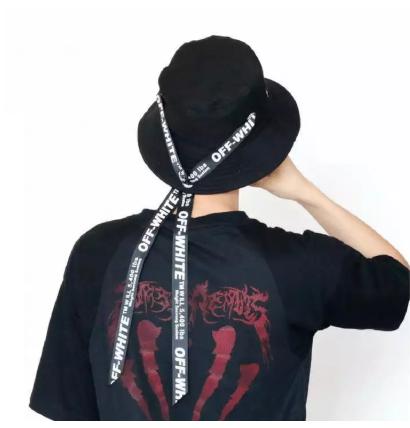 [HCM]MŨ BUCKET  NÓN TAI BÈO ĐUÔI DÀI OFF WHITE