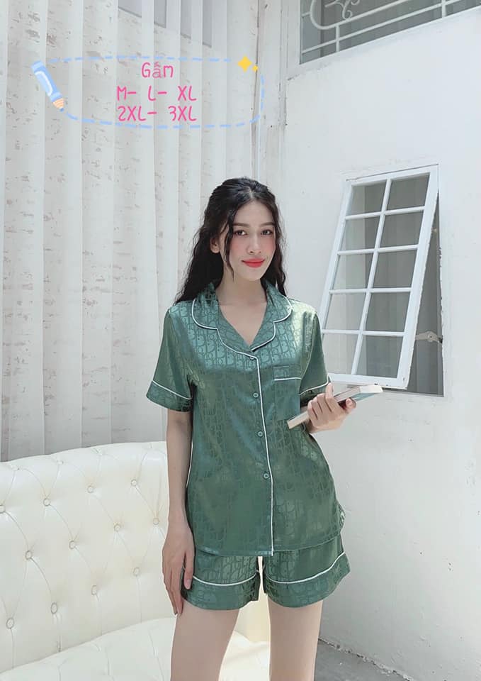 Bộ đồ Pijama lụa💖Bộ lụa gấm cộc-đùi cao cấp [hàng chuẩn kèm Video+ảnh thật]