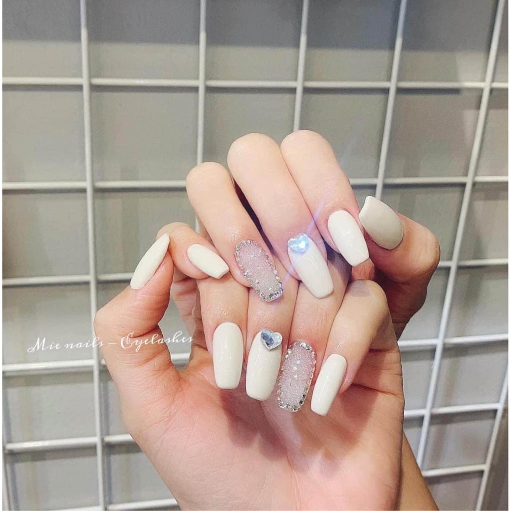 Sơn móng tay gel hàn quốc trắng sữa tôn da, 15ml