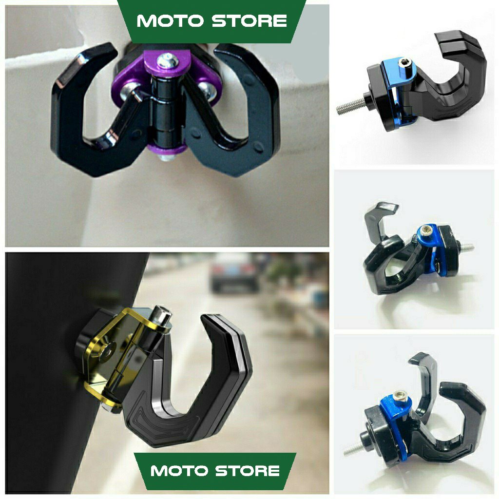 Móc Treo Đồ Xe Máy (2 Móc Nhôm Xoay 180 độ)