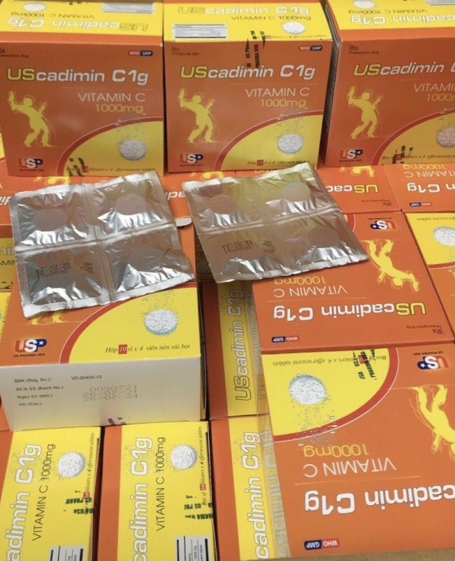Viên nén sủi Vitamin C 1000mg [Hộp 40 viên]