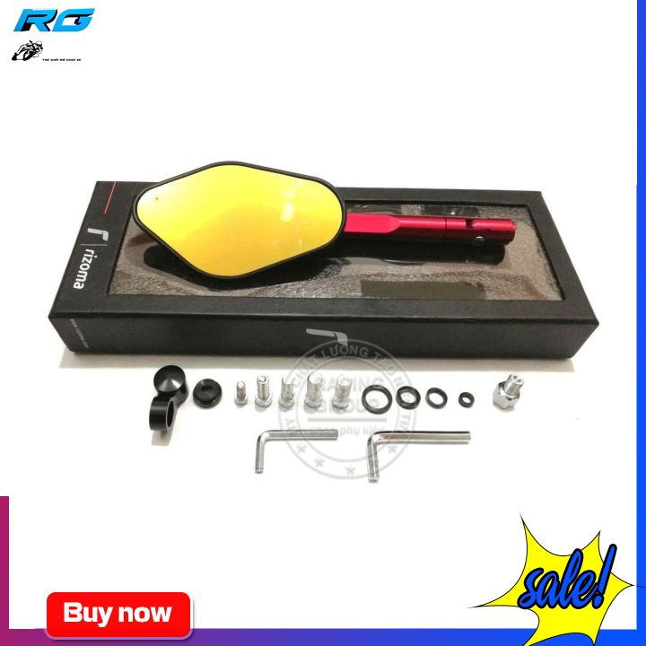 Gương chiếu hậu elisse 1 cái bên trái màu đỏ kèm chế xoay