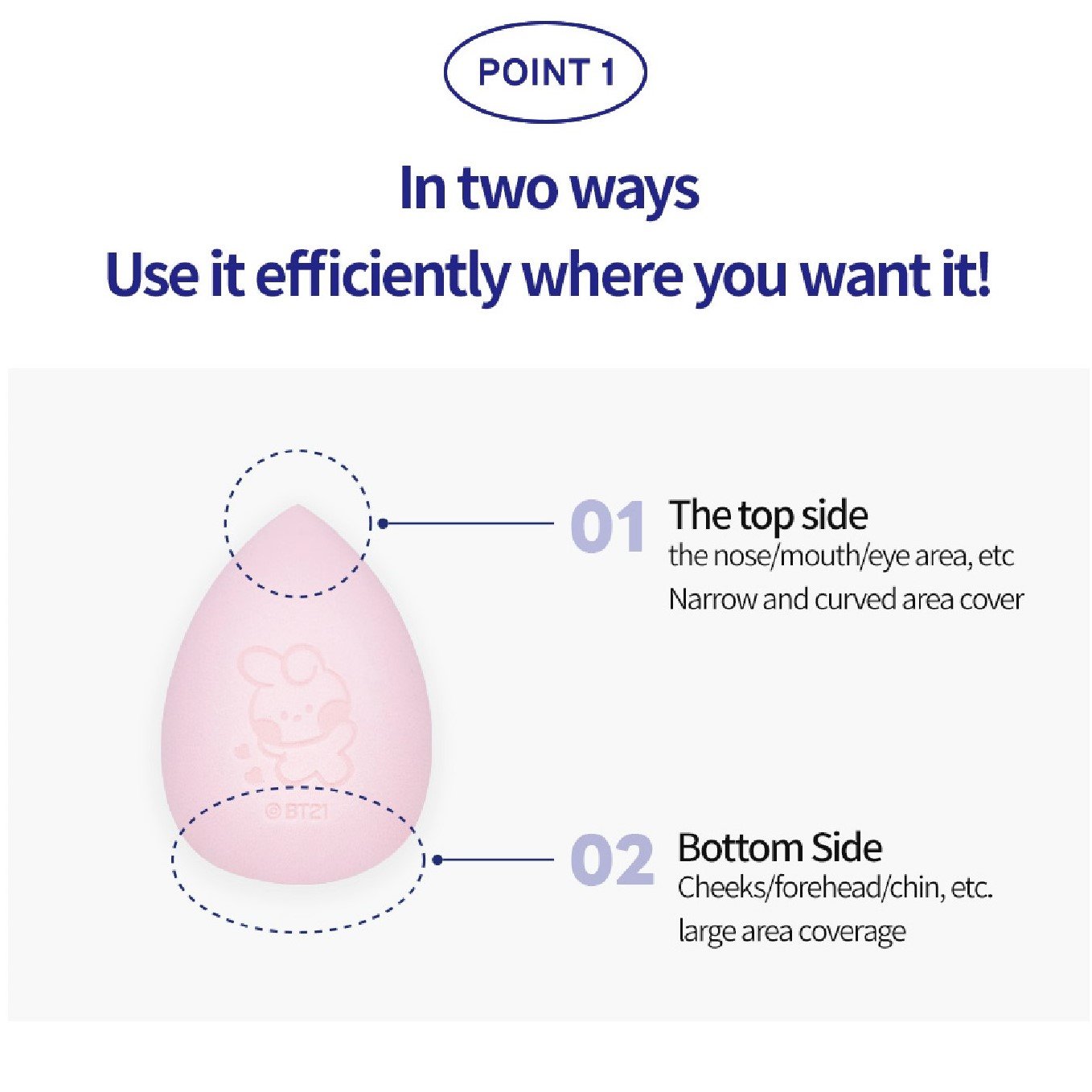 Bông mút trang điểm BT21 minini Make up Sponge