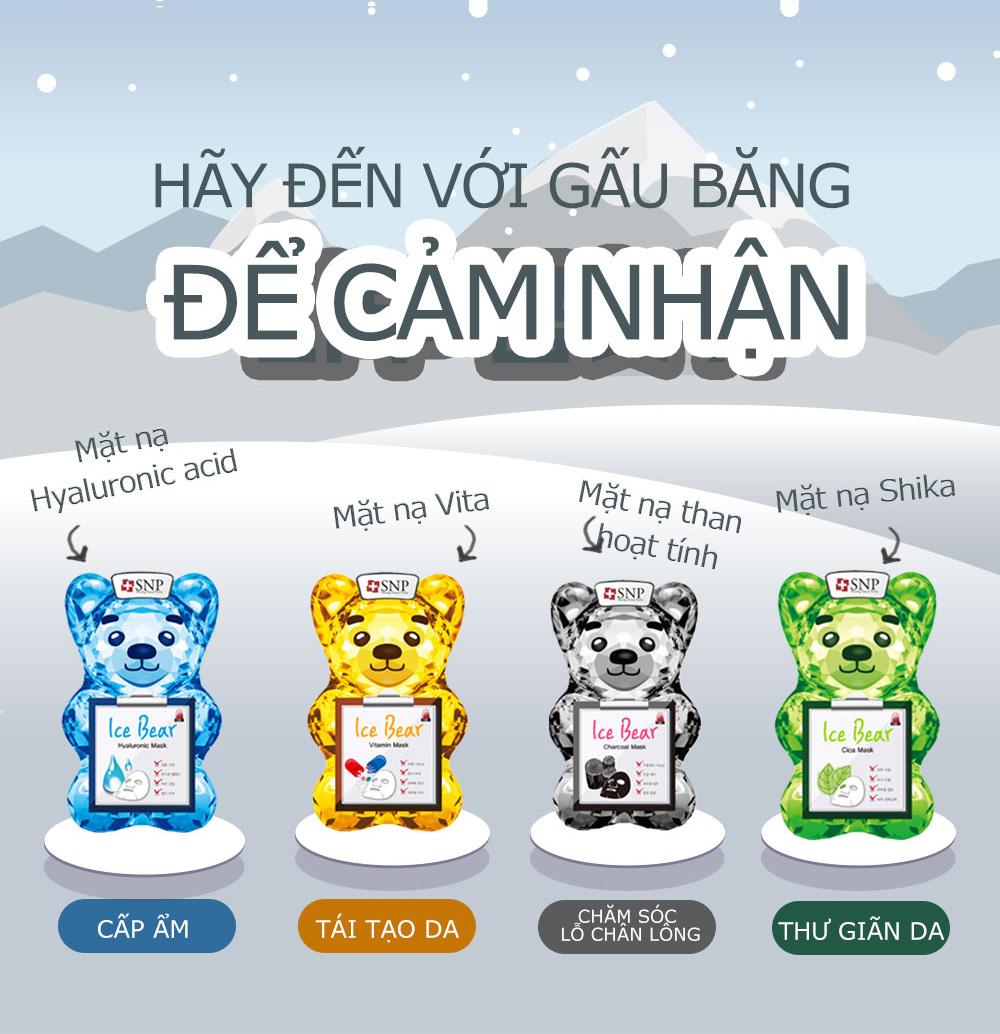 Mặt Nạ Ice Bear Mát Lạnh Dưỡng Ẩm Cao Cấp SNP