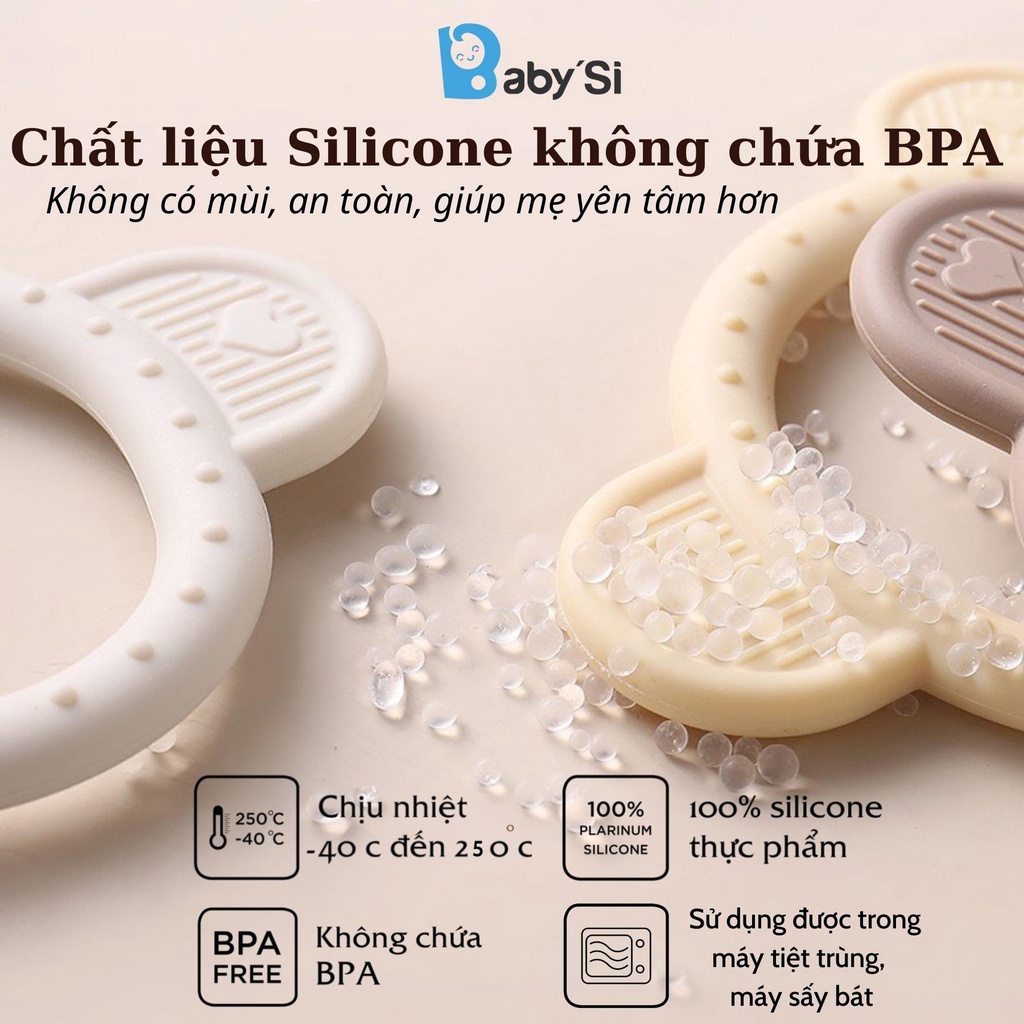 Gặm Nướu Silicon Hình Gấu,Gặm nướu cho bé