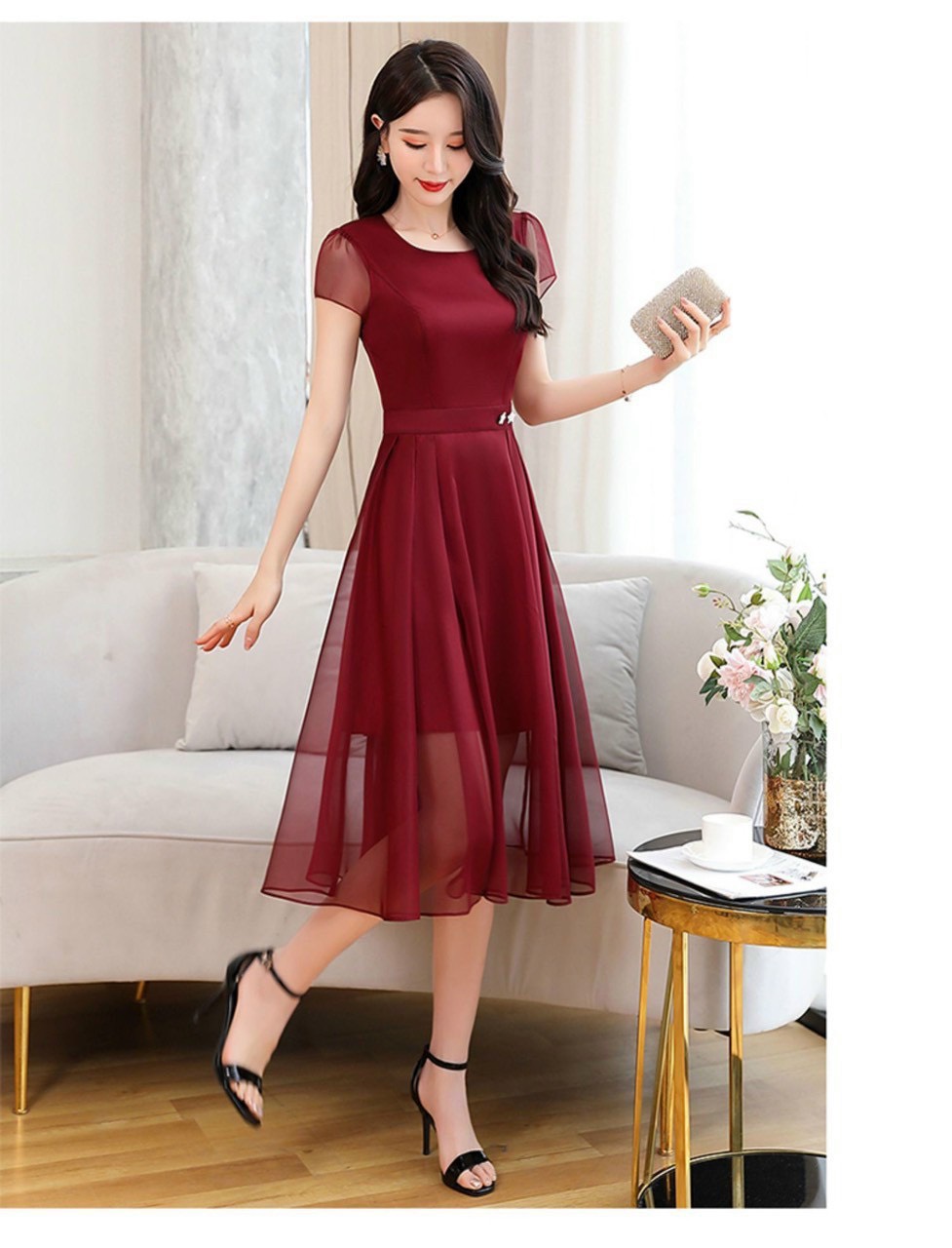 Đầm xòe sang chảnh thời trang tinh tế thanh lịch siêu đẹp dành cho các chị em