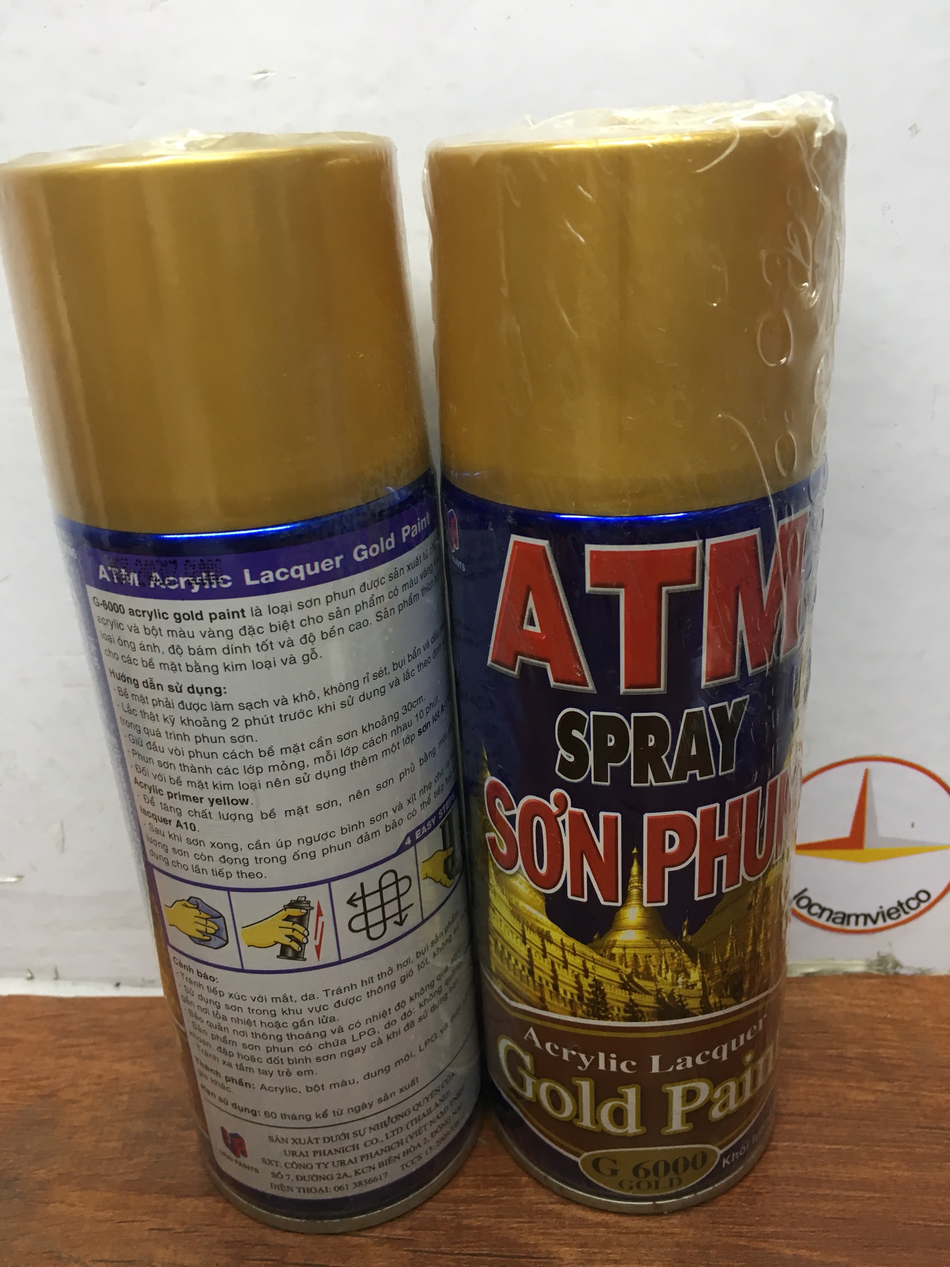 Sơn xịt nhũ vàng ATM G6000 400ml