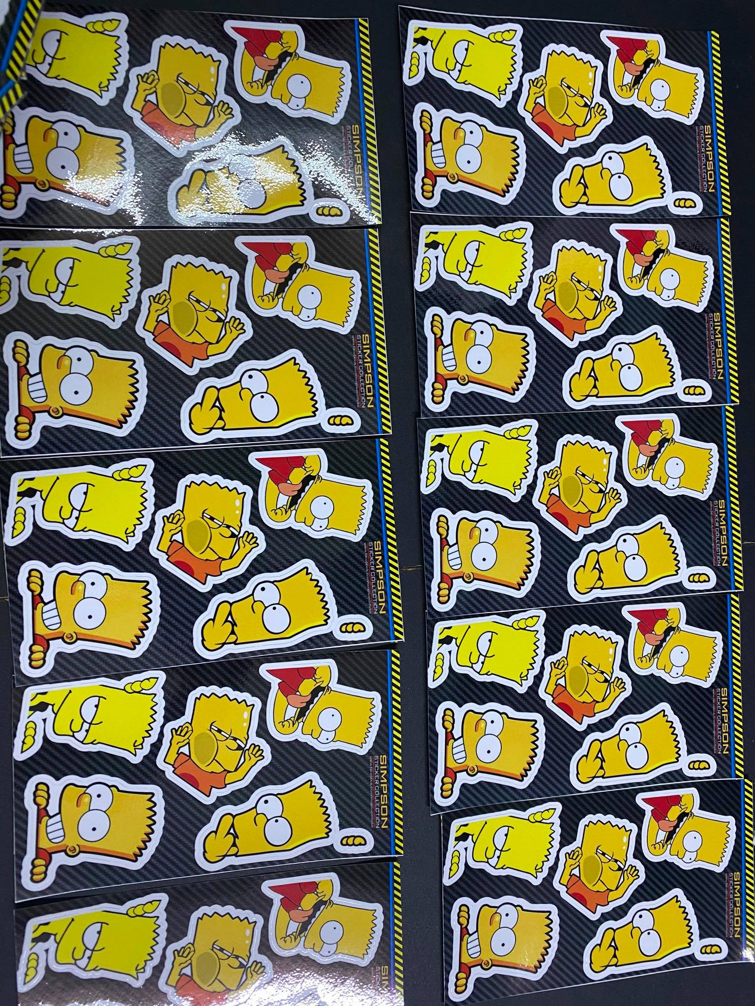 [HCM]STIKER TẤM CHỮ NHẬT SIMPSON HÁ MIỆNG