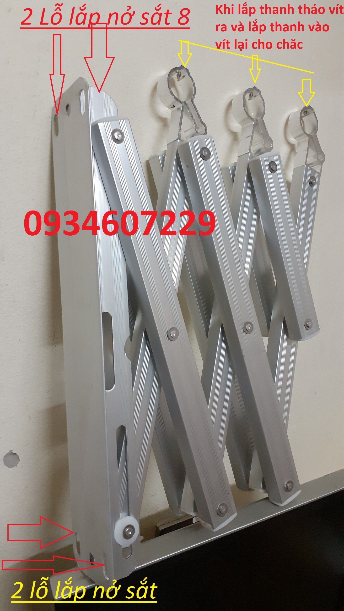 Giàn phơi gắn tường Hàn Quốc