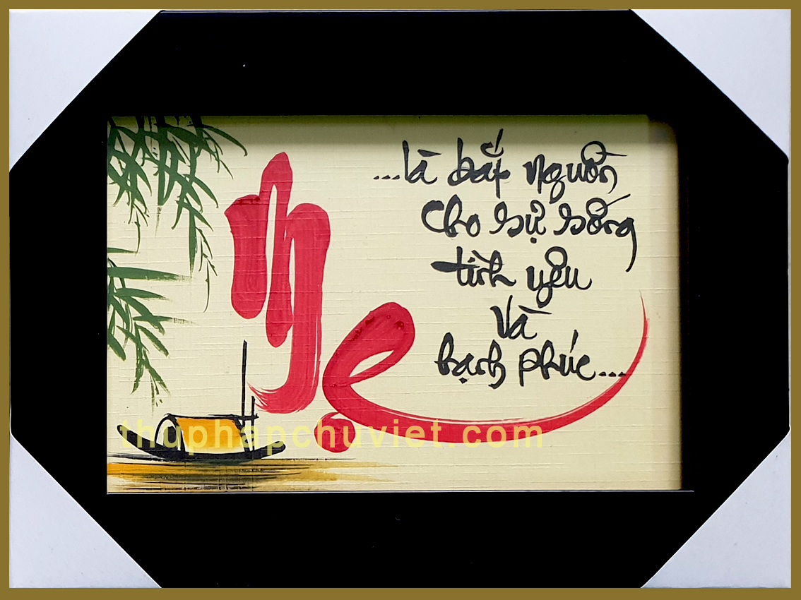 khung thư pháp để bàn chữ Mẹ