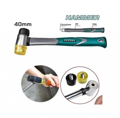 BÚA ĐẦU NHỰA VÀ CAO SU TOTAL THT77406