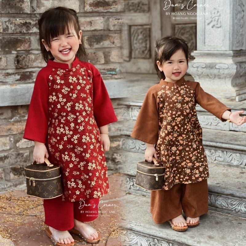 Guốc gỗ, guốc mộc cho bé mặc bà ba, áo dài cách tân