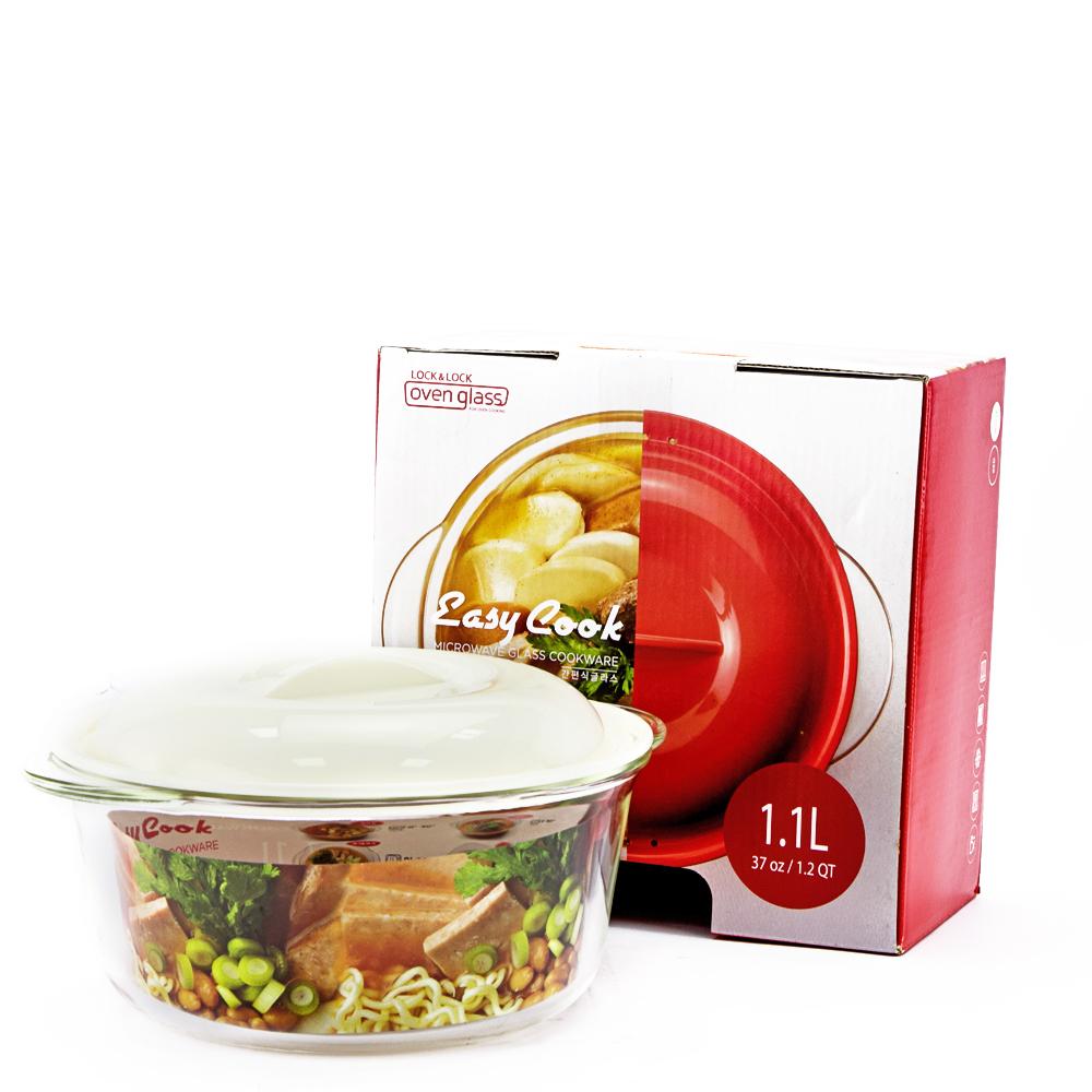 Hộp Đựng Thức Ăn Thủy Tinh L&L Easy Cook Round LLG481 (1100ml)