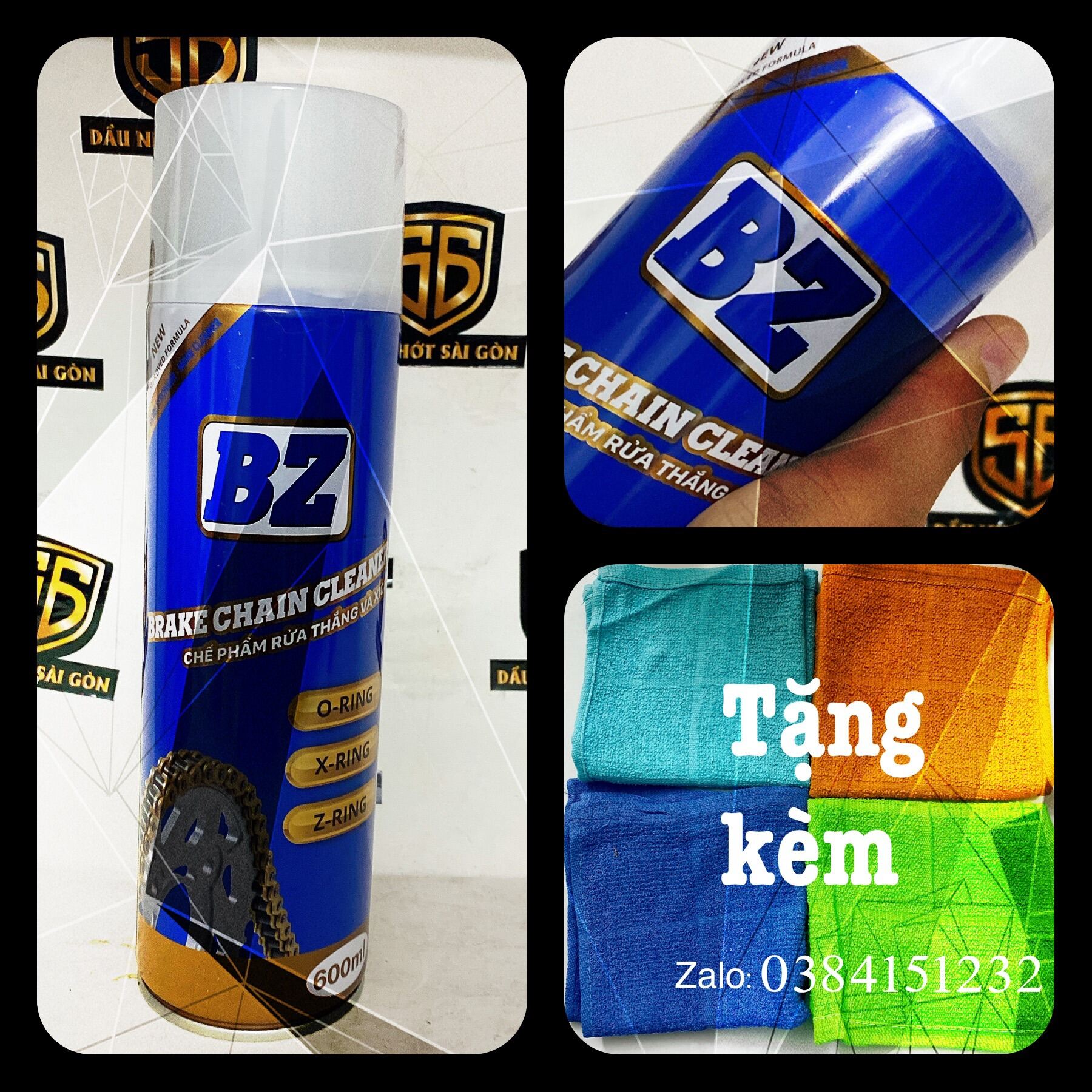 Rửa sên, xích BZ mẫu mới 600ml