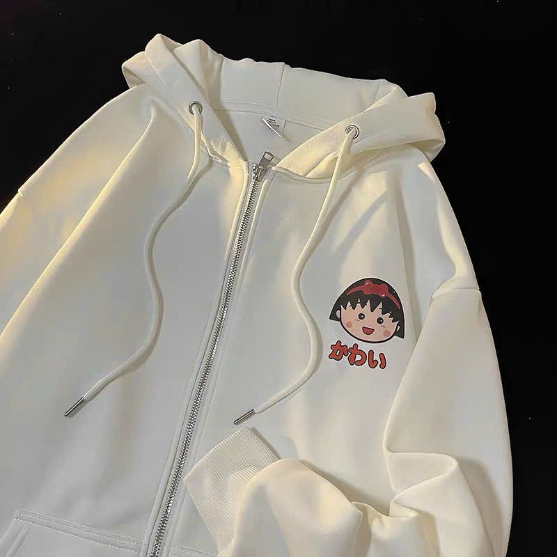 [HCM]áo khoác nữ hoodie nỉ ngoại thêu Bé Gái khoá kéo thoáng mát Tay Phồng Cực Xinh Mẫu Mới Chống nắng tốt - U82