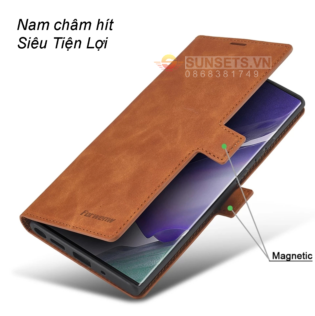 Bao da Samsung S21/ Note 20 Ultra/ Note 10+/ Note 10 Lite/ Note 9 ngăn đựng thẻ ATM