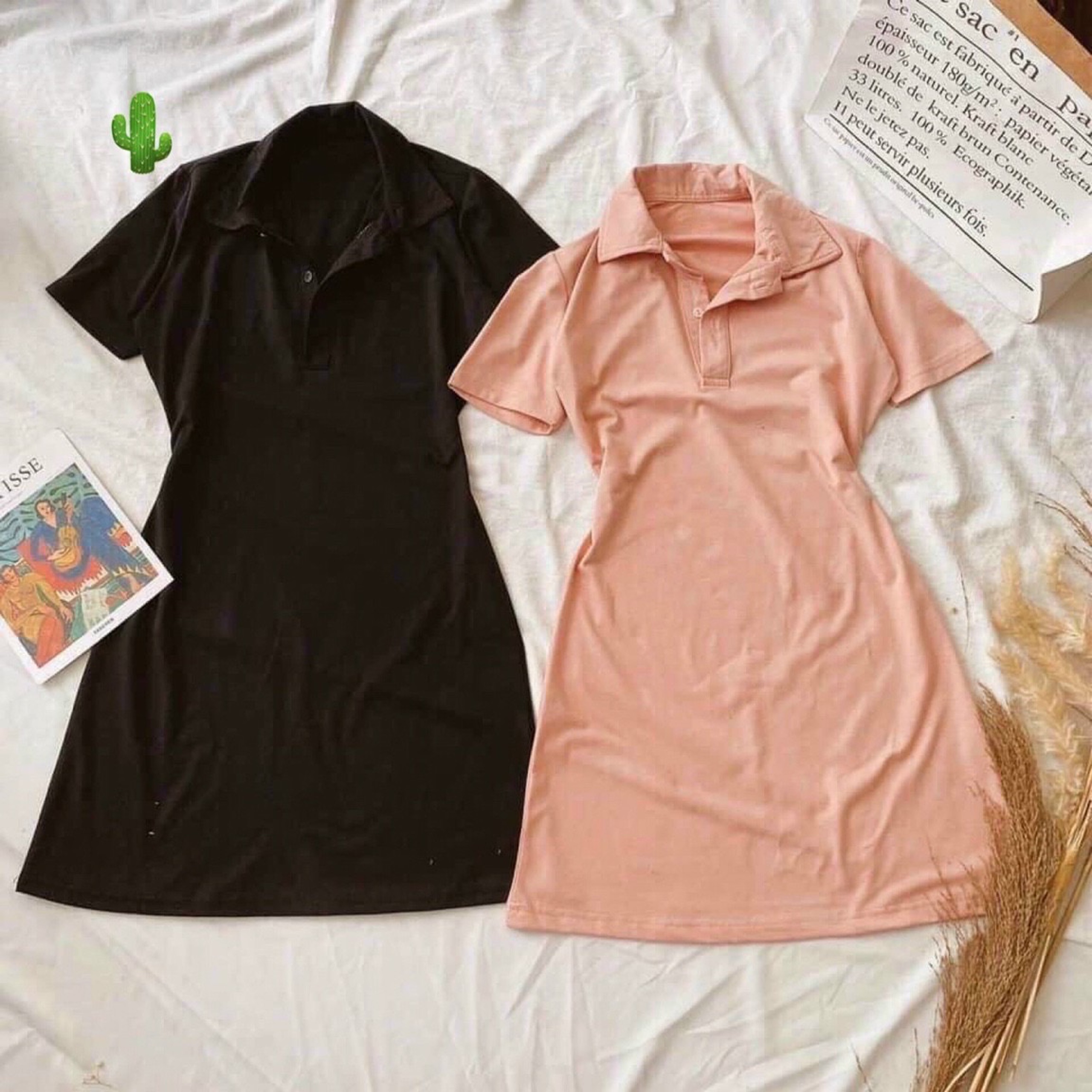 Đầm Polo body Cổ trụ tay ngắn
