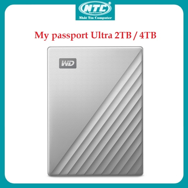 Ổ cứng di động HDD Western My Passport Ultra 2TB / 4TB cổng typeC 3.1 (Bạc) - Nhất Tín Computer