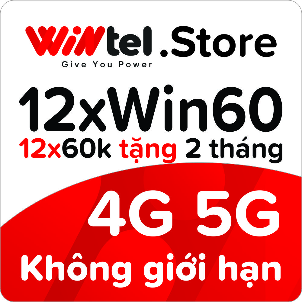 Sim Wintel WIN60 không giới hạn dung lượng data 4G 5G