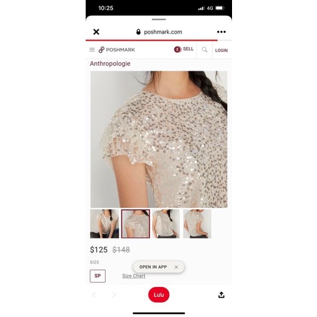 Áo sequin nữ anthropologie