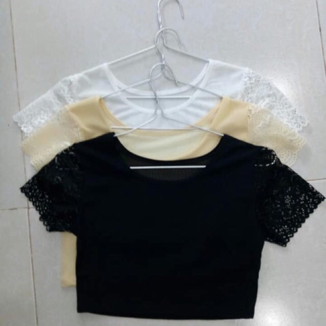 Áo Ren Tay Cộc (Màu Đen, Trắng,Da)