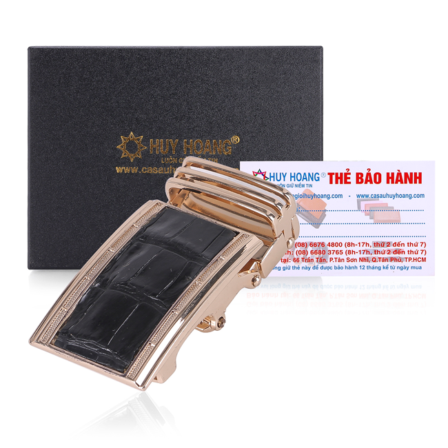 Đầu khóa da cá sấu 3,5 phân đầu vàng màu đen TH9213.