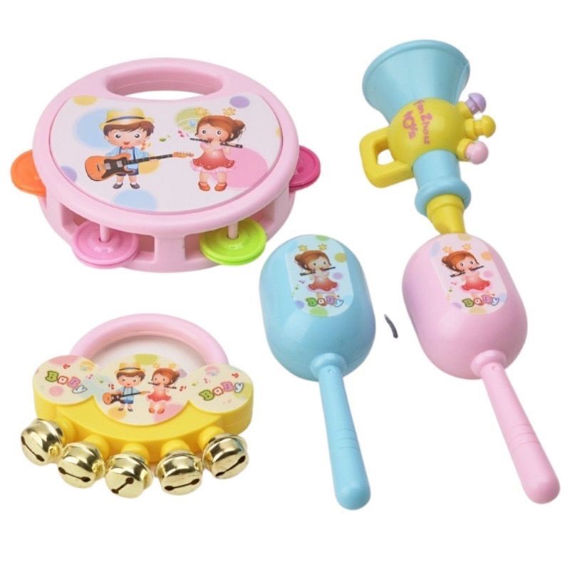 Bộ Đồ Chơi Xúc Xắc Lục Lạc 5 Món Cho Bé Yêu
