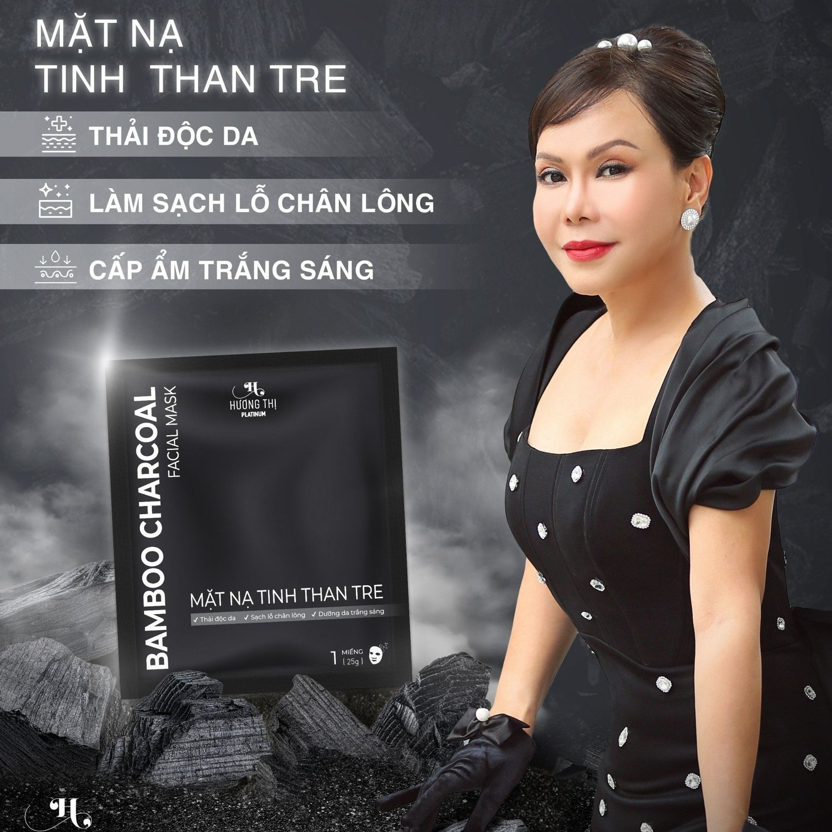 Mặt nạ tinh than tre Hương Thị 25gr