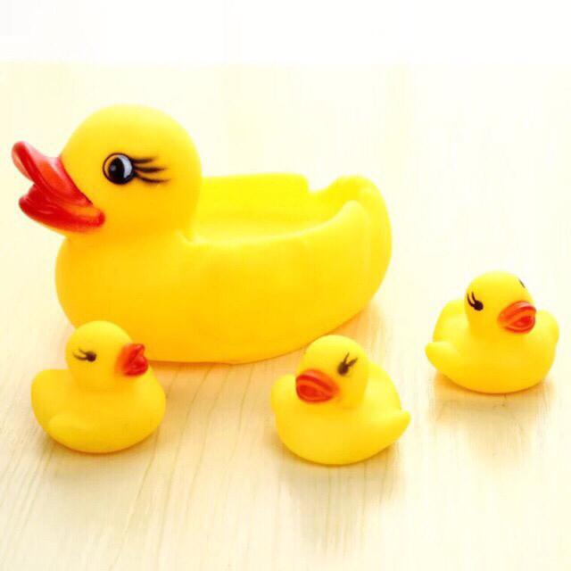 Đàn vịt kêu chút chít gồm 1 mẹ 3 con