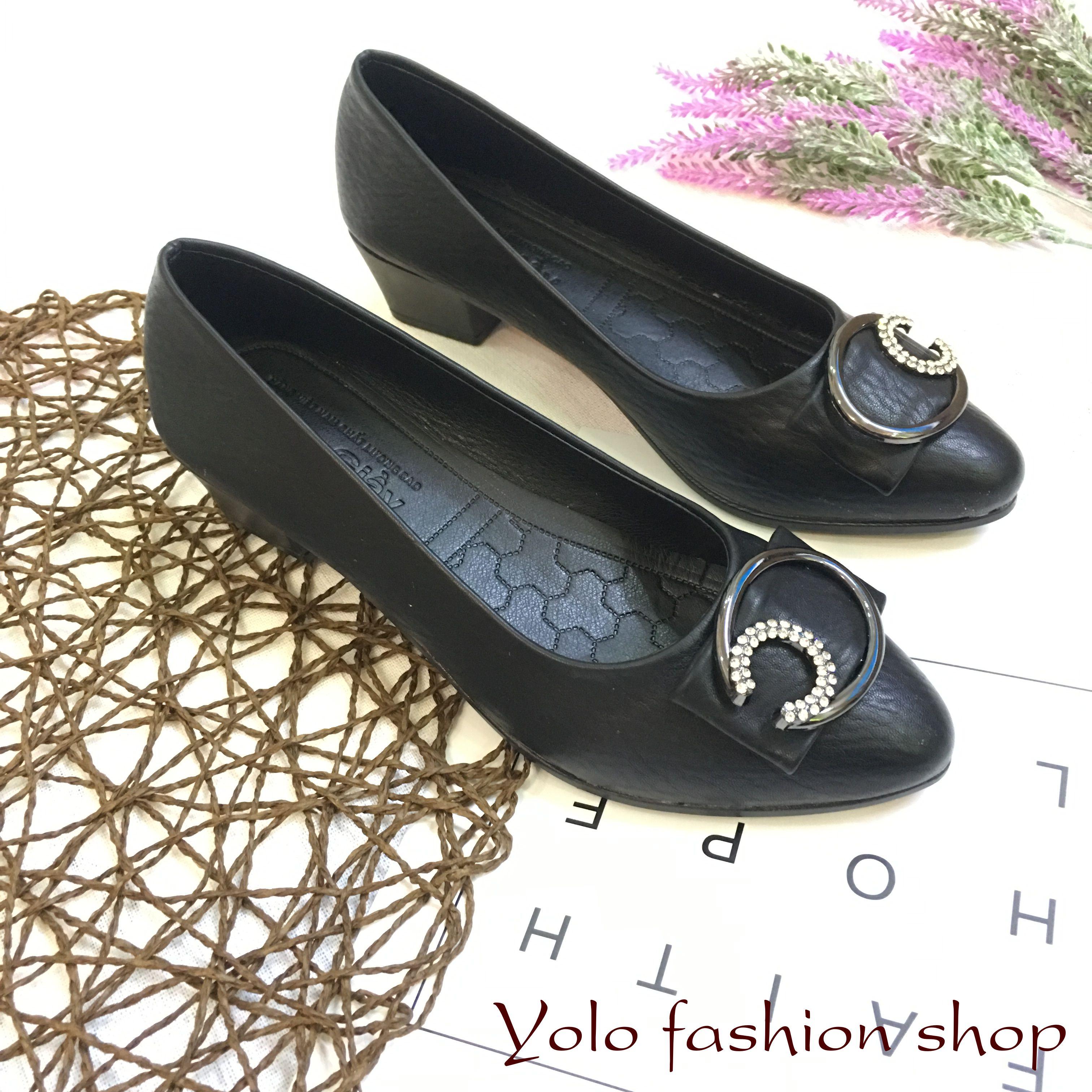 [Hoàn tiền 15%][Hình thật] M20 Giày cao gót nữ da lì đế 4cm siêu mềm êm chân