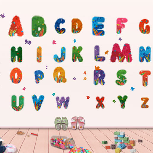[HCM]DECAL DÁN TƯỜNG CHỮ CÁI SẮC MÀU