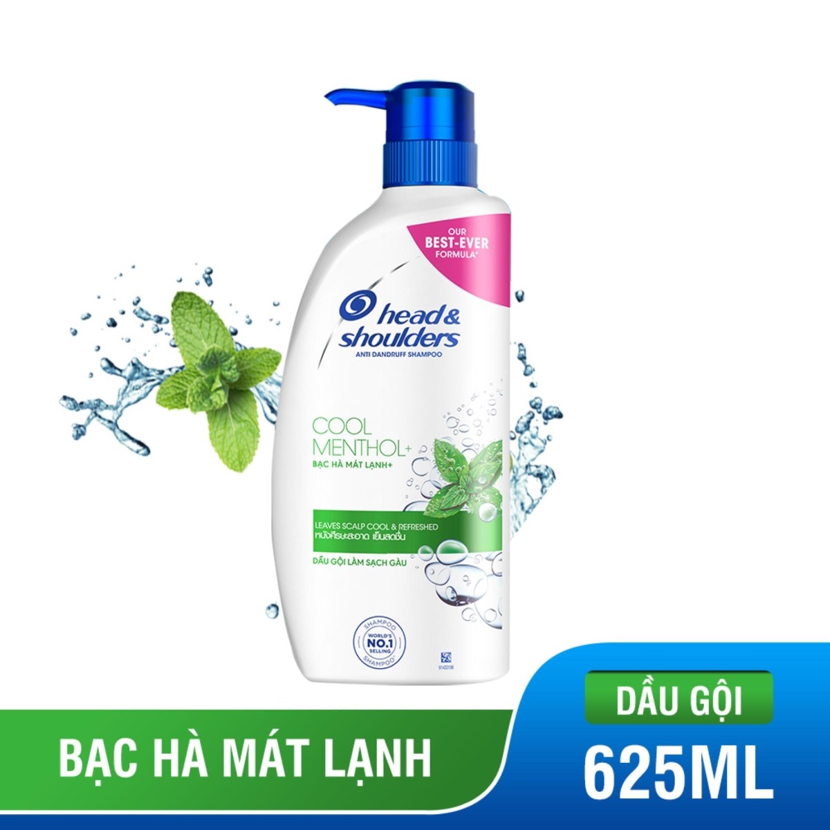 Dầu Gội Head & Shoulders Bạc Hà Mát Rượi 625ml