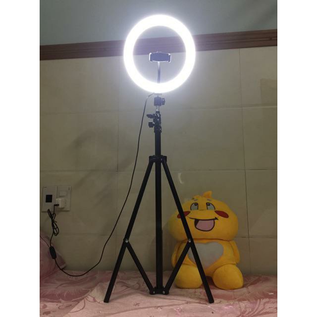 [CHẤT LƯỢNG] Bộ Đèn Led Livestream Size 26cm (Kèm Cả chân 2M & kẹp điện thoại)