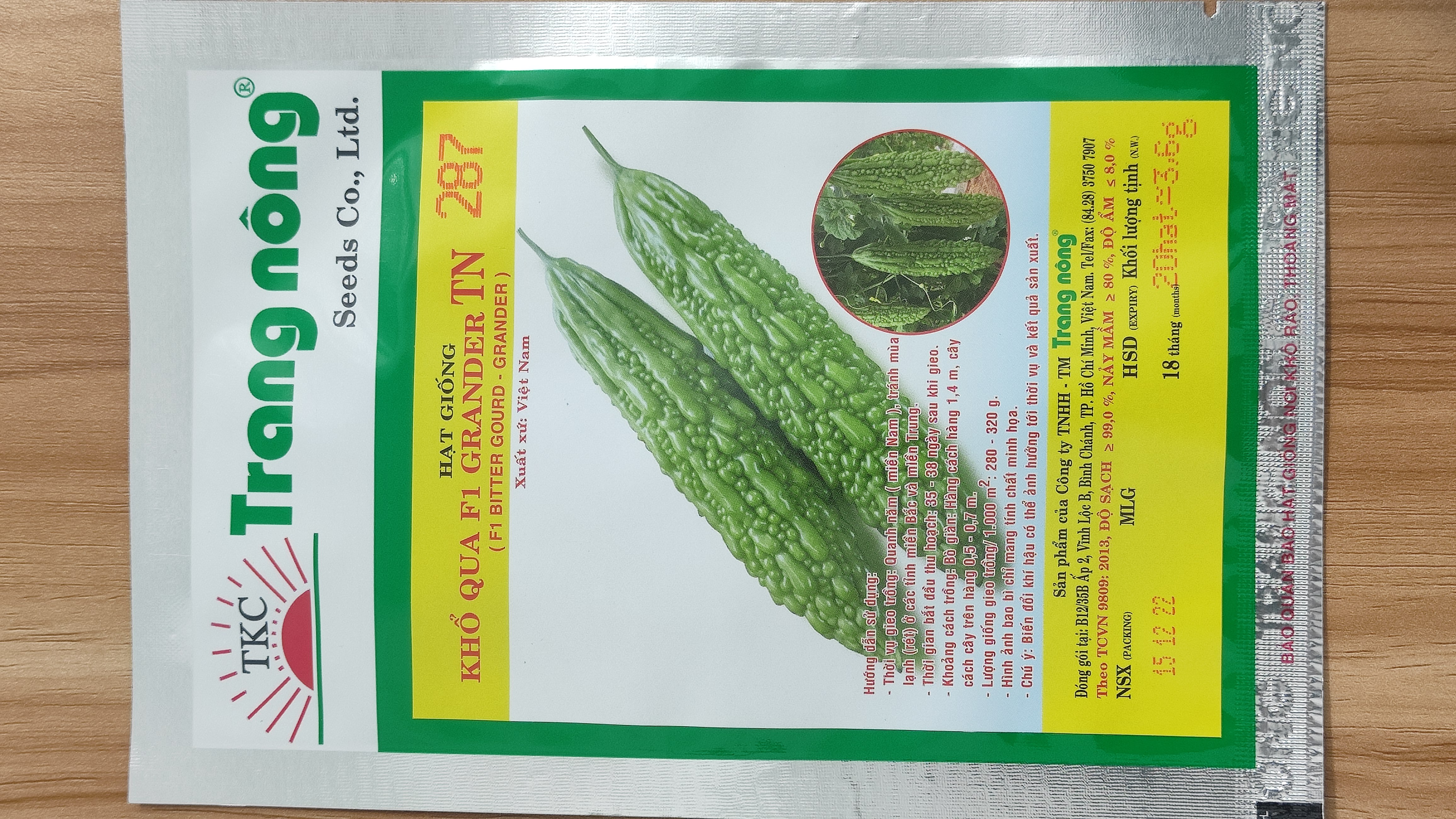 Khổ qua f1 grander tn 287 trang nông 3.6g