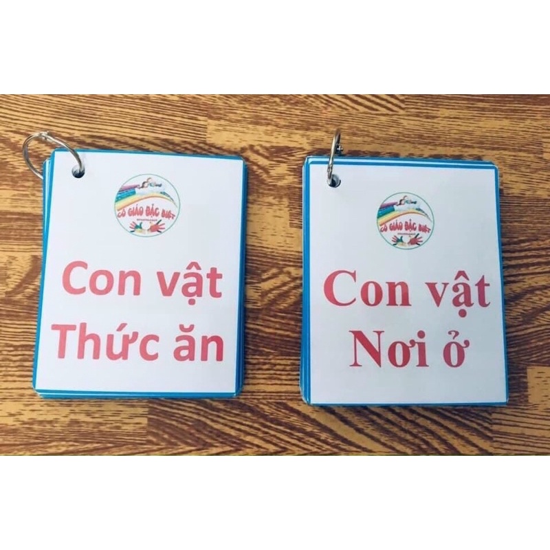 Thẻ tranh con vật-thức ăn và con vật-nơi ở