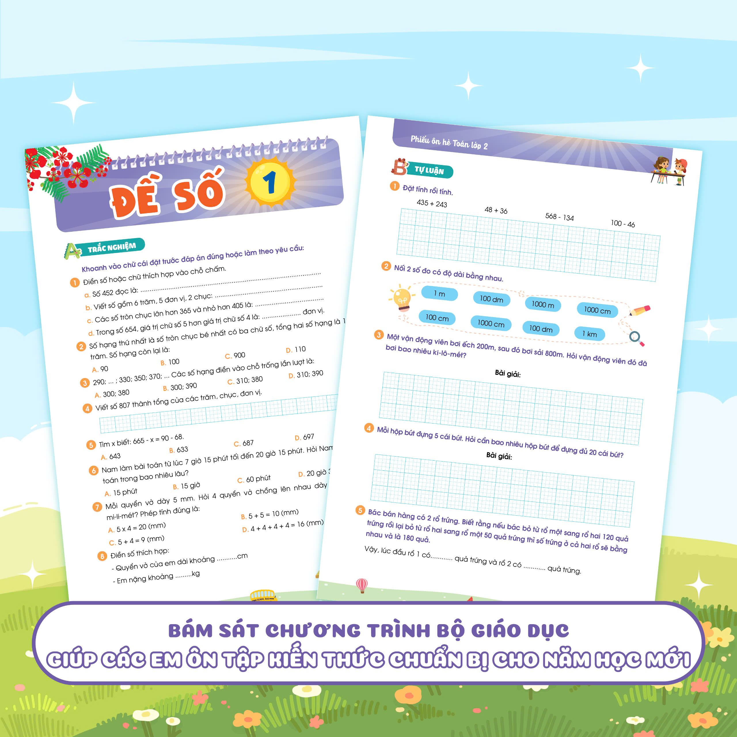 Sách Combo Phiếu ôn hè Toán và Tiếng Việt Lớp 2