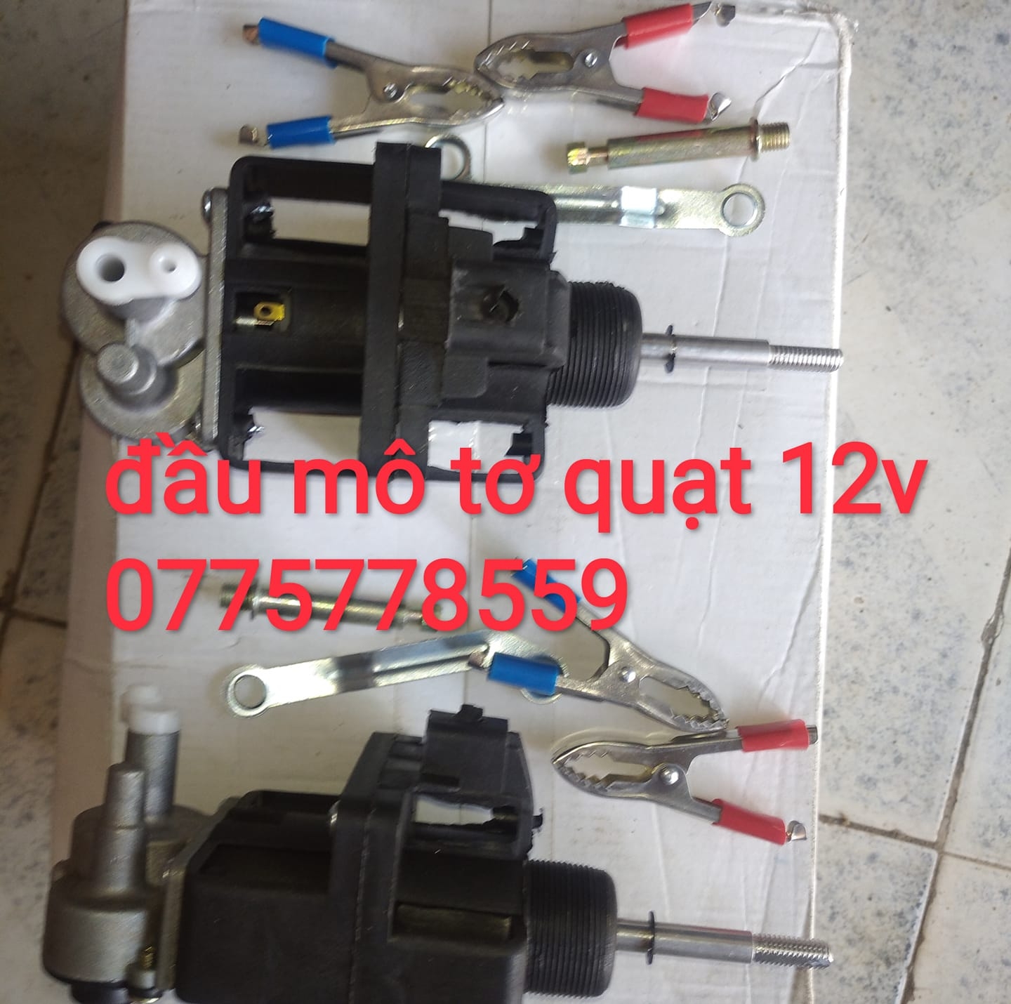 Mô tơ quạt 12V DC combo linh kiện đầy đủ