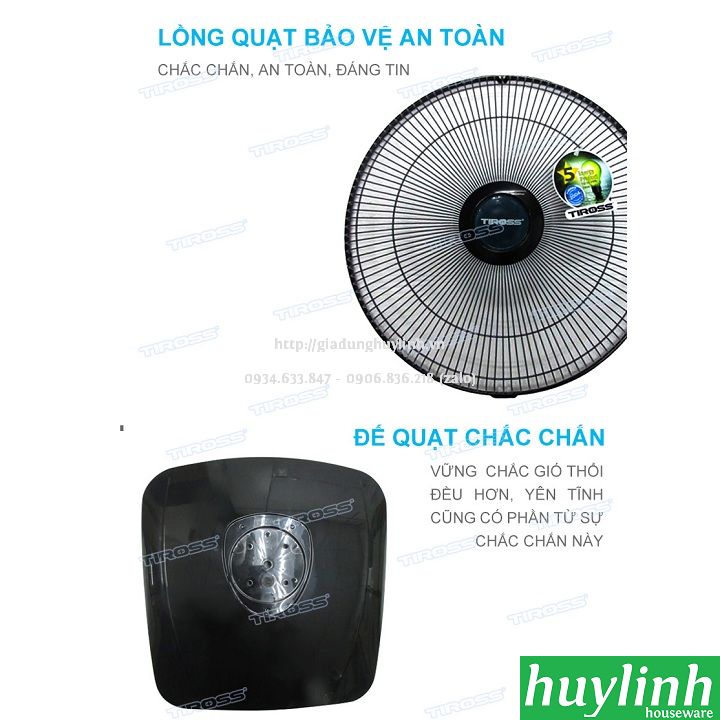 [HCM]Quạt cây đứng Tiross TS9183 - Malaysia - Có Remote