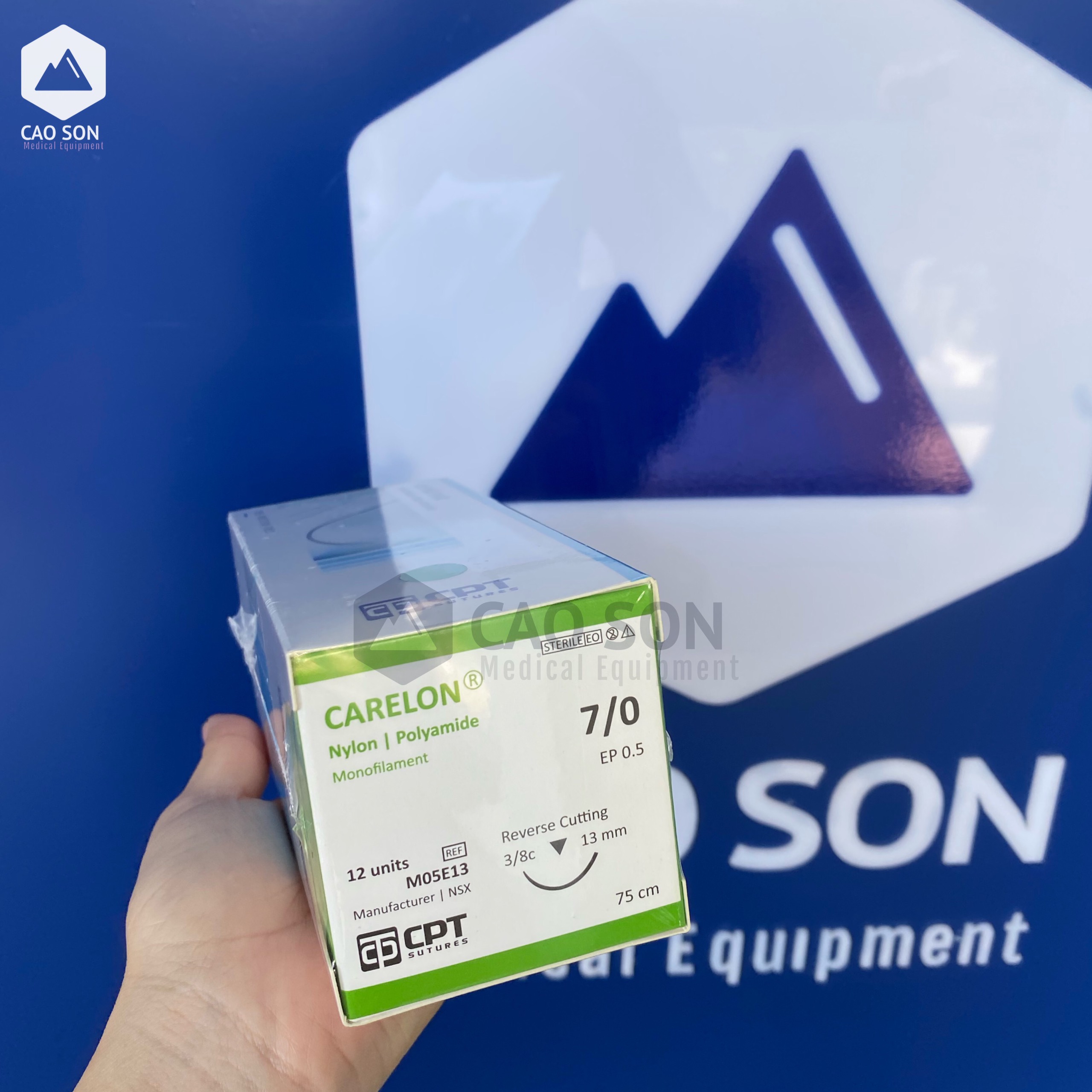 Chỉ phẫu thuật CPT Carelon Nylon 6/0( 1 hộp 12 tép)