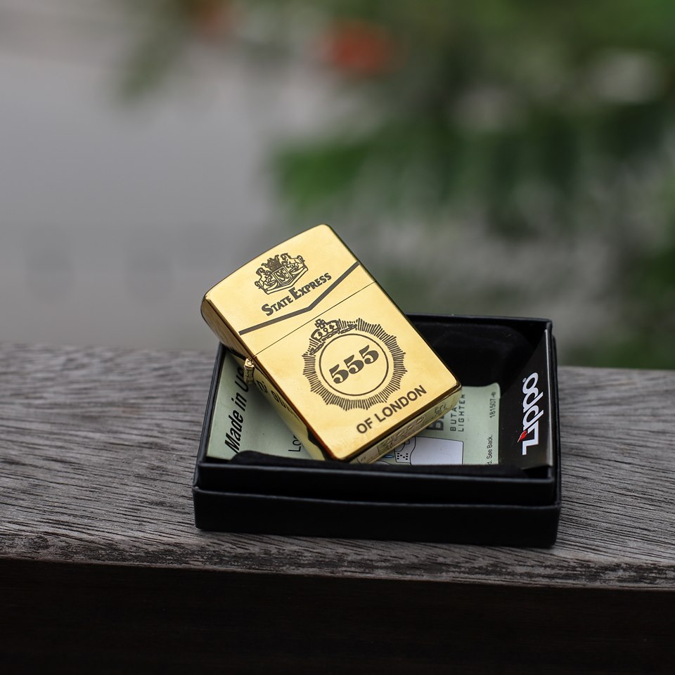[HCM]Bật Lửa Zippo USA Khắc Logo 5555 - Tặng Xăng Đá