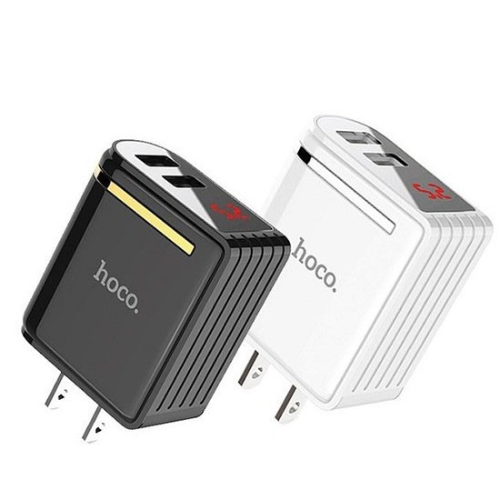 Củ sạc nhanh 2 cổng có đèn led Hoco C39 - hàng chính hãng