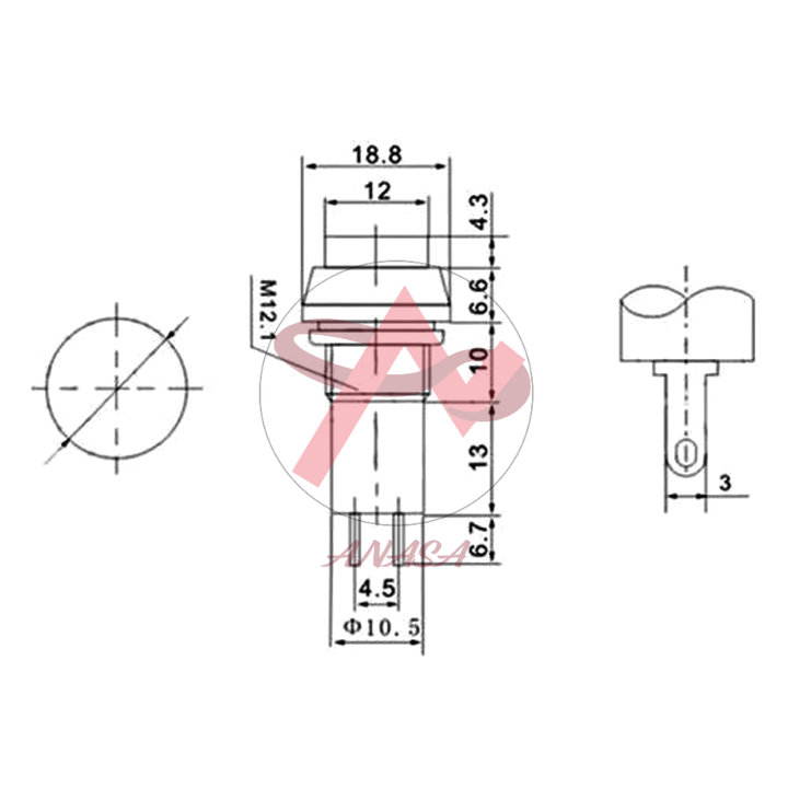Công Tắc Nhấn Nhả PBS11B