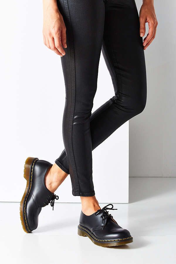 Giày Đốc da cổ thấp đen unisex Lucas Shoes