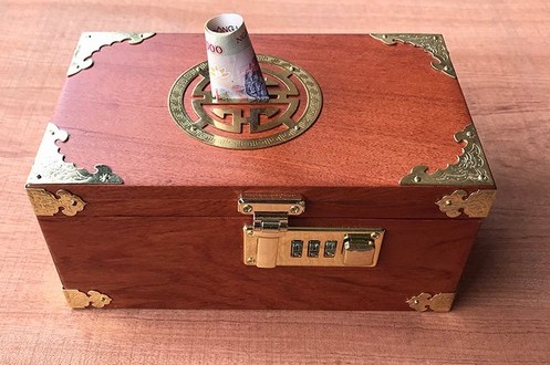 Hộp tiết Kiệm Gỗ Hương Có Mật khẩu