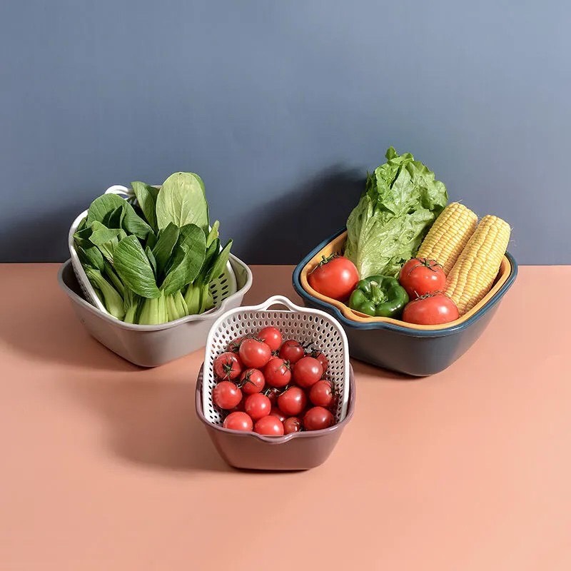 Set 6 món rổ kèm chậu bộ 3 rổ và 3 chậu