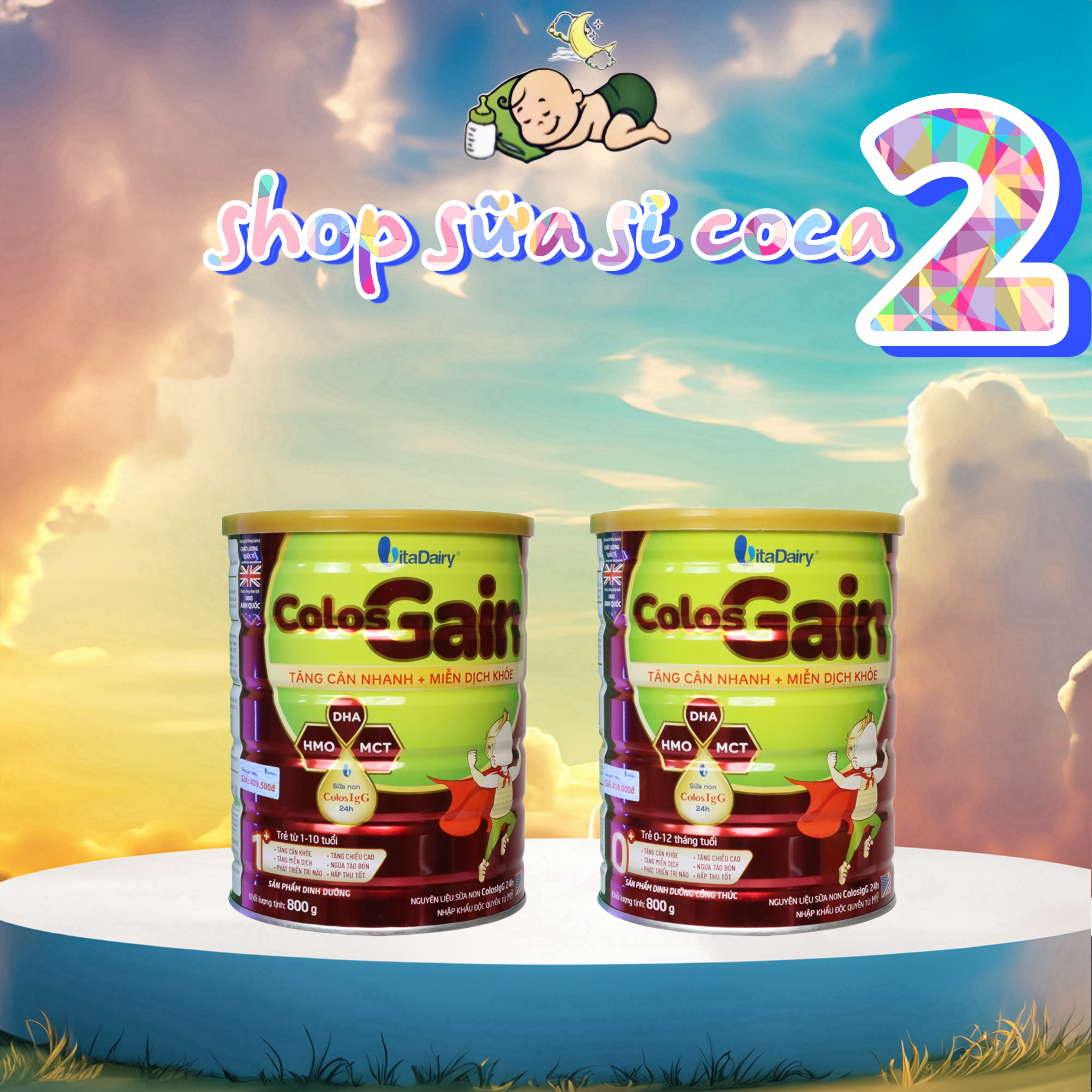 Colos Gain 0+1+ 800gr (date 2026 mã qr tích xu đầy đủ)