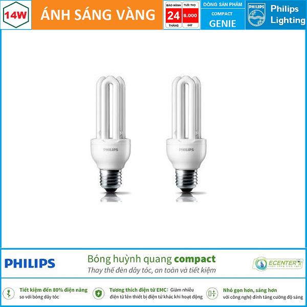 Bóng đèn compact philips genie 14w cdl e27